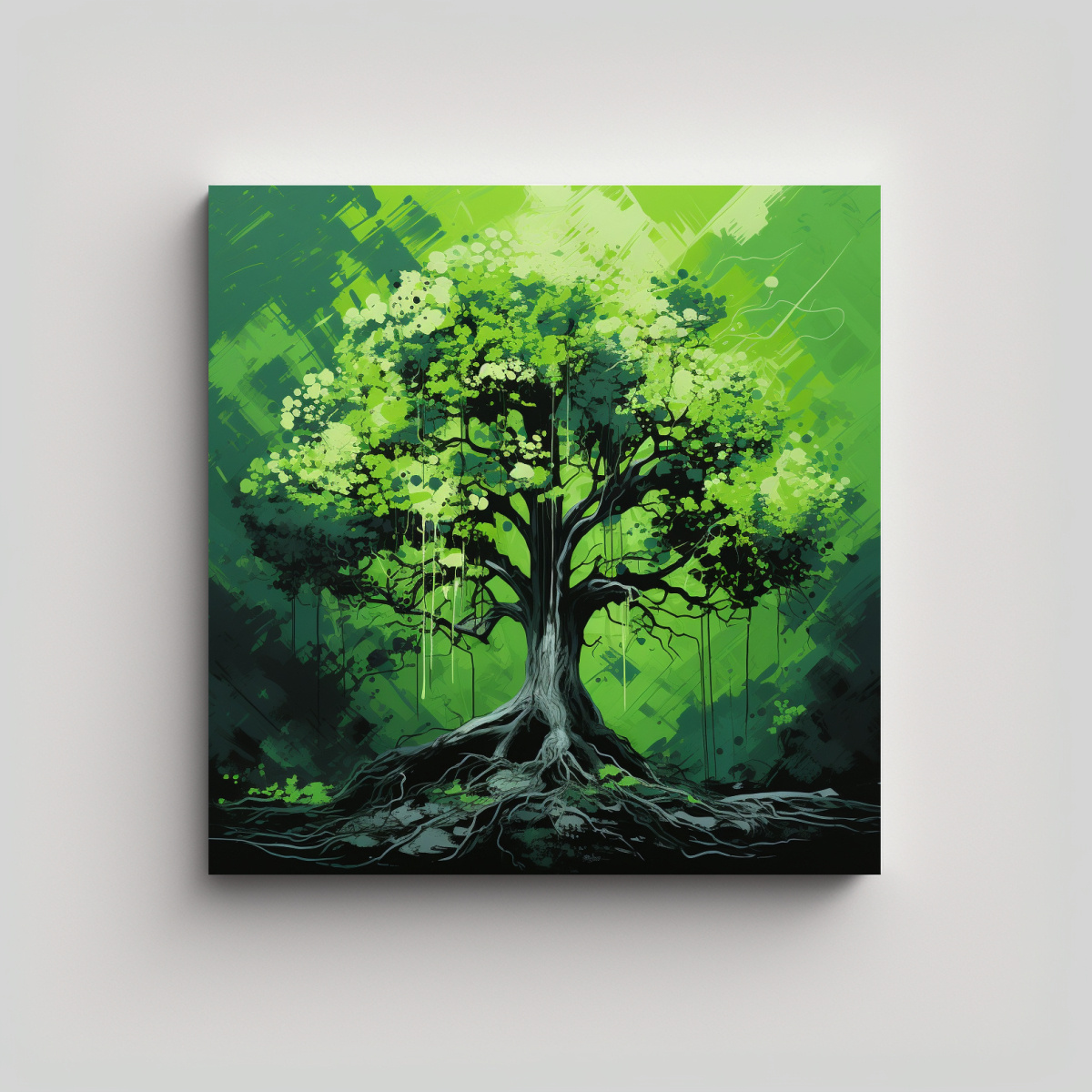 cuadro-moderno-de-tela-en-bastidor-con-colores-vibrantes-banyan-tree-en-tonos-verde-y-negro-ambiente-neonoir