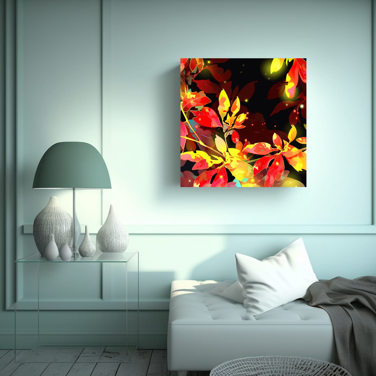 cuadro-moderno-vida-amarillo-y-rojo-estilo-neonoir-en-decoraci-n-de-pinturas-1