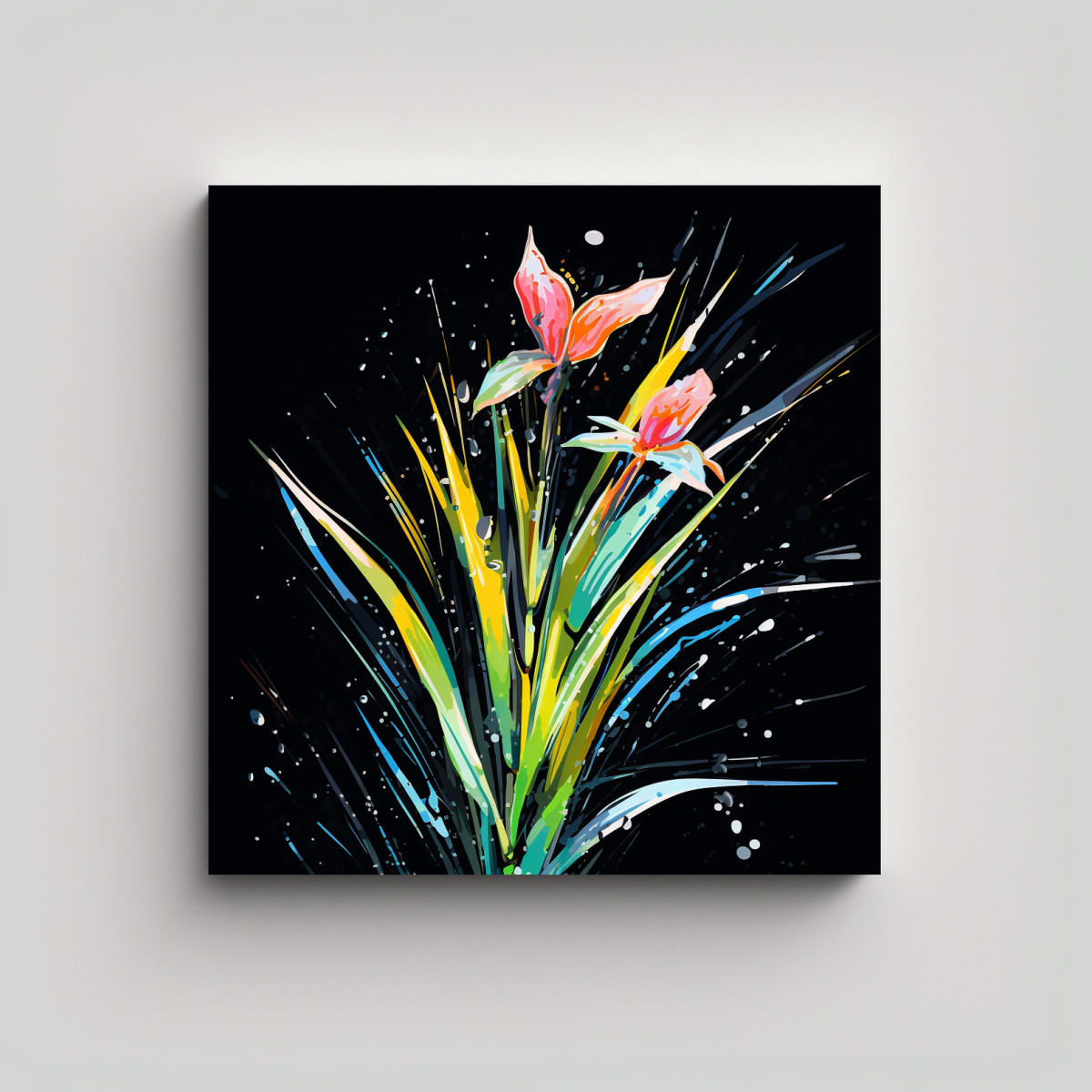 cuadro-vanguardia-simetr-a-hierbas-de-limoncillo-en-colores-negros-ambiente-neonoir-pinturas-decorativas