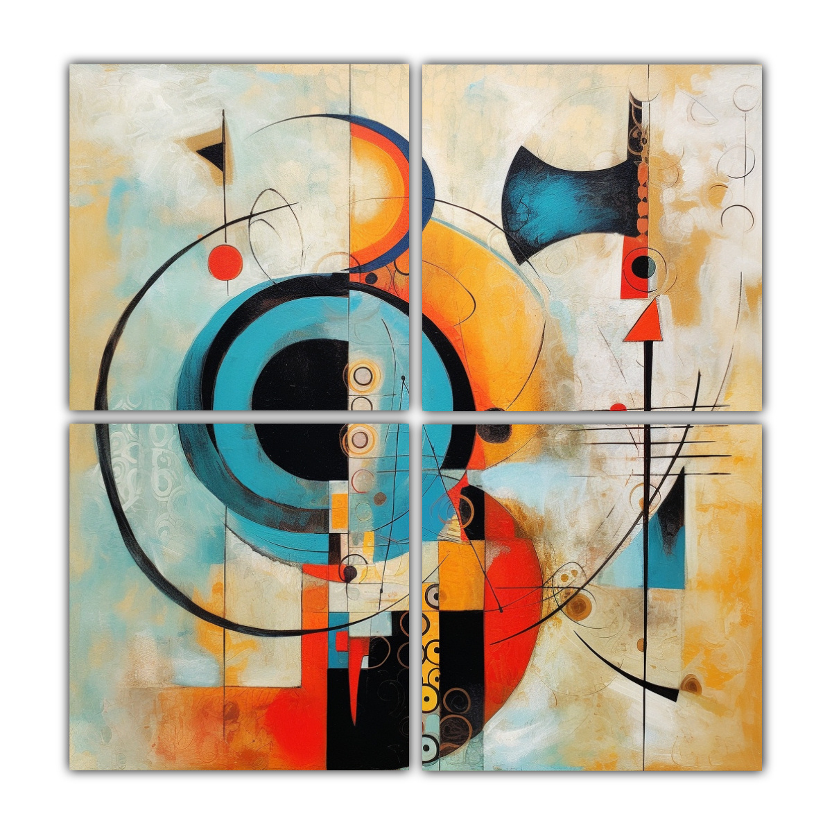 cuadros-abstractos-basados-en-s-mbolos-para-decorar-el-hogar