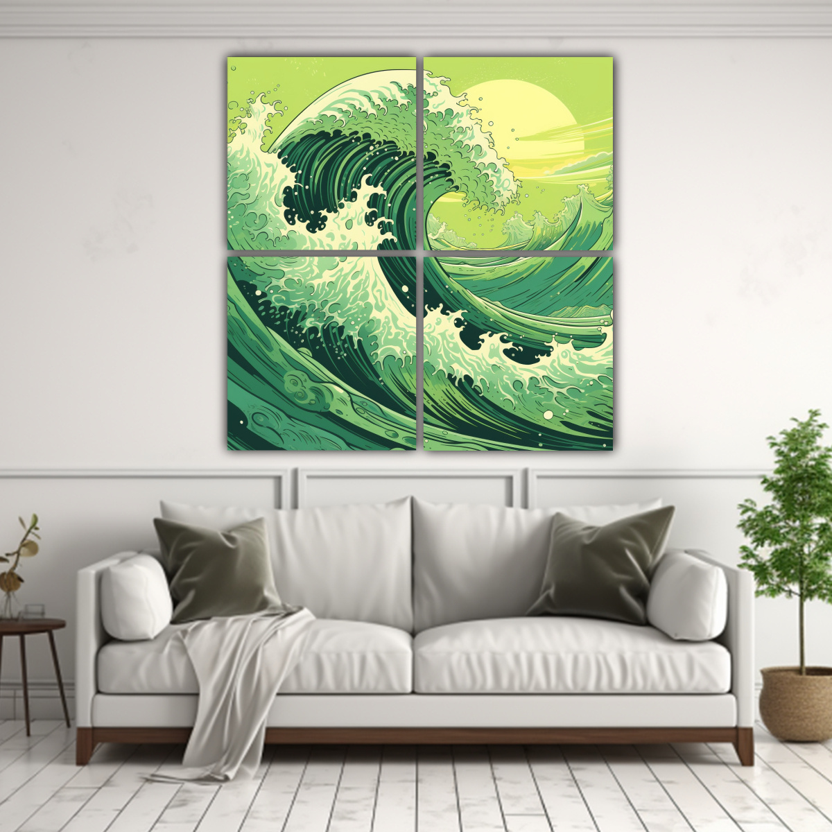 cuadros-de-decoraci-n-con-figuras-de-olas-de-colores-verde-claro-estilo-dibujos-animados-como-la-gran-ola-1