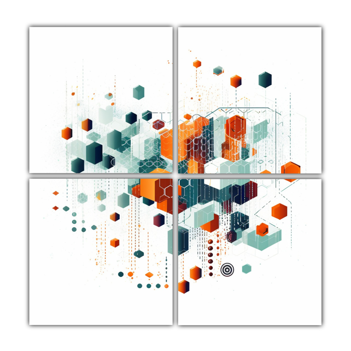 cuadros-de-decoraci-n-tem-tica-plana-de-cuadro-de-puntos-l-neas-hex-gonos-y-cuadrados-tecnol-gicos-