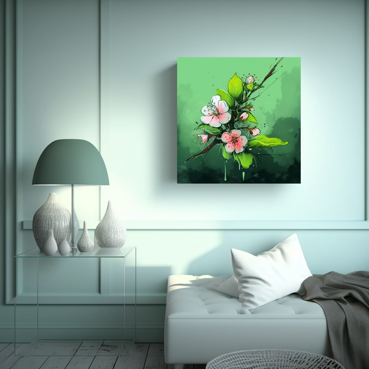 cuadros-de-dise-o-exuberante-de-arte-fine-un-sakura-o-cerezo-en-colores-verdes-atm-sfera-neonoir-1