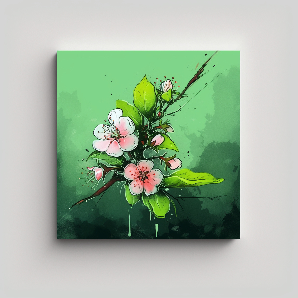 cuadros-de-dise-o-exuberante-de-arte-fine-un-sakura-o-cerezo-en-colores-verdes-atm-sfera-neonoir