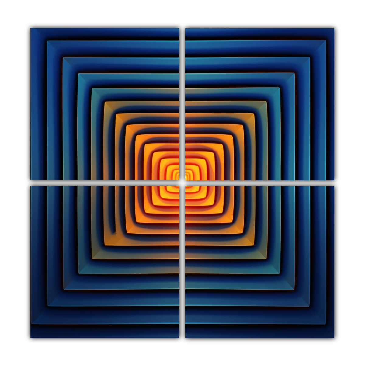 cuadros-decorativos-brillantes-de-4-artes-gradiente-azul-y-naranja