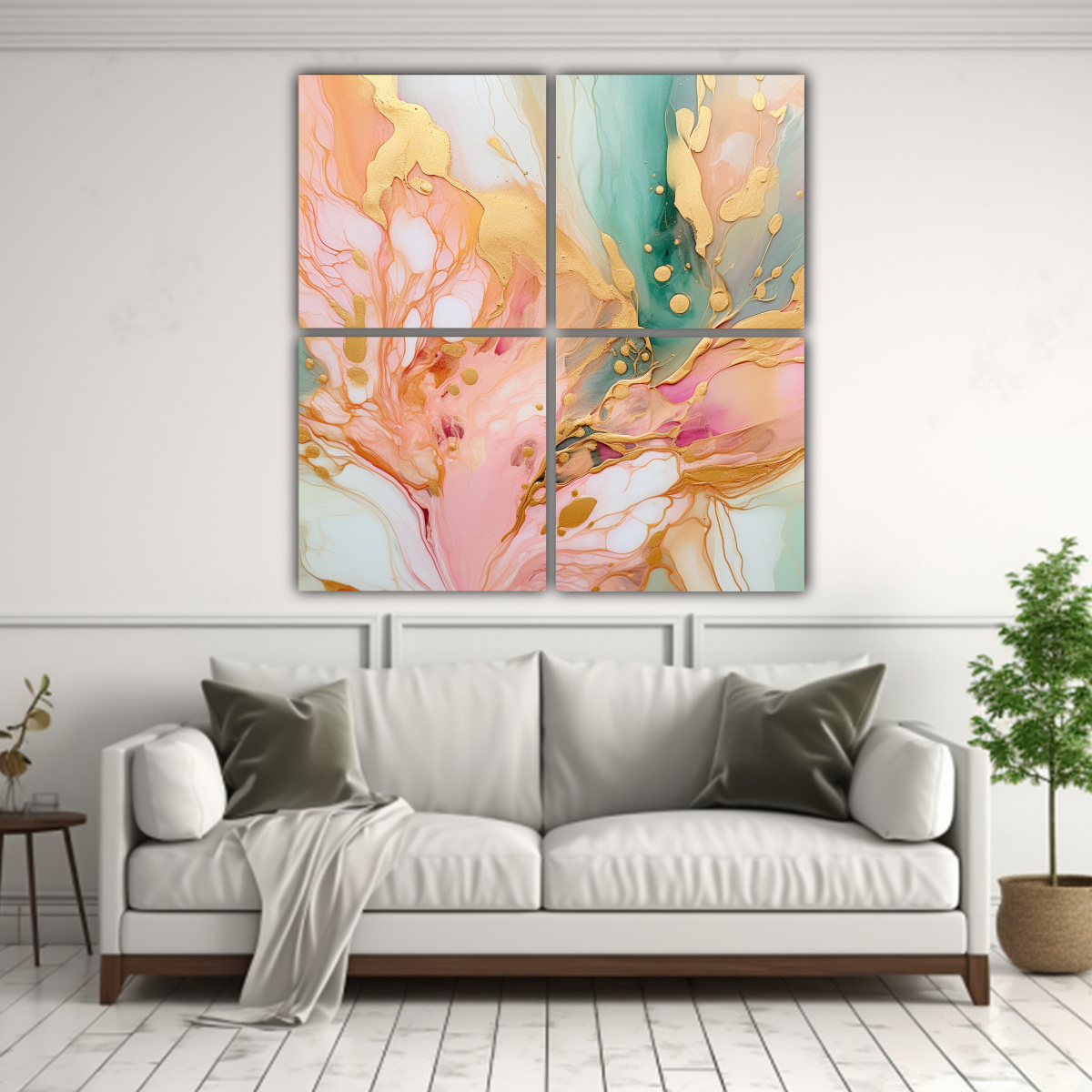 cuadros-dise-o-visi-n-rosa-claro-y-verde-menta-con-alcohol-ink-dorado-sobre-fondo-blanco-1