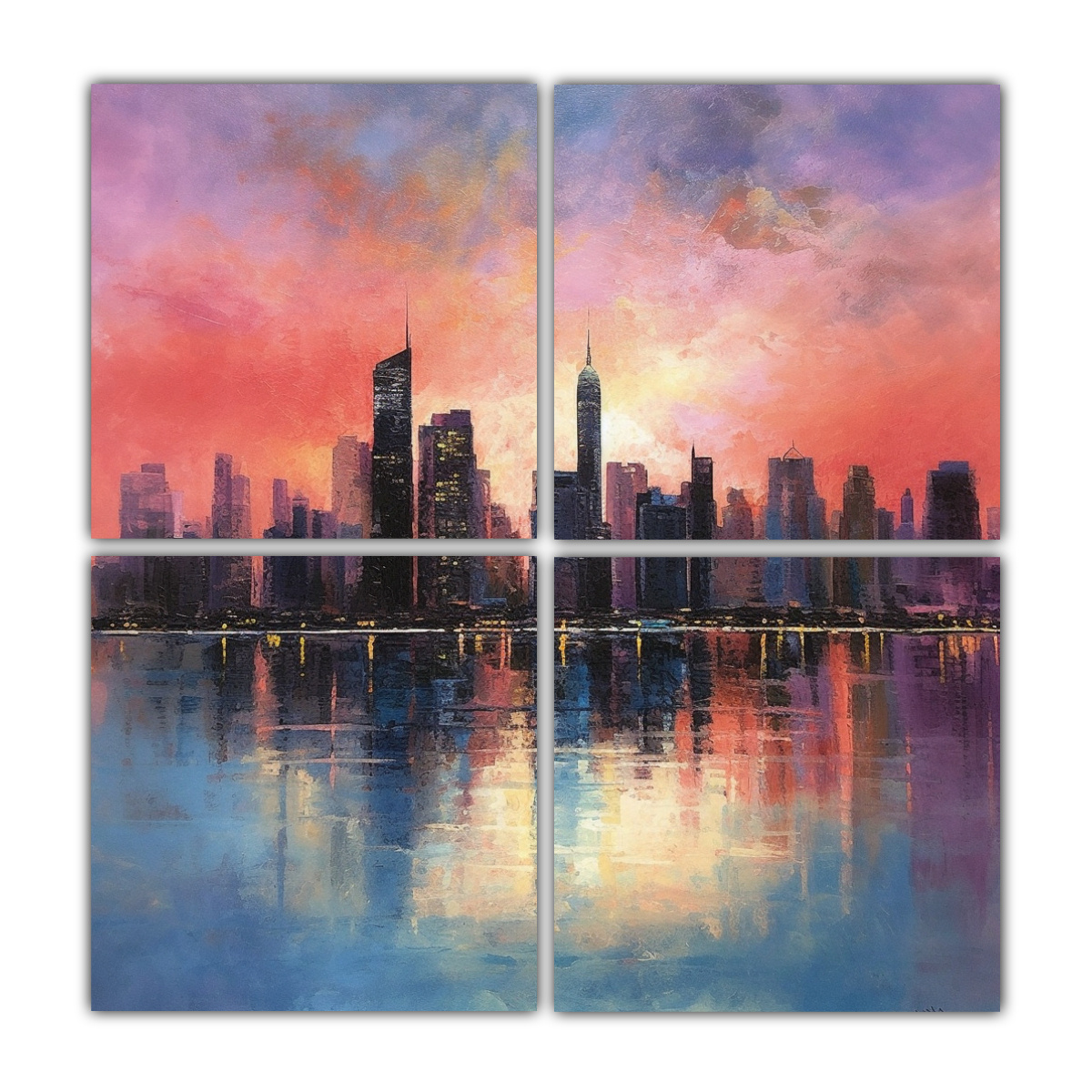 cuadros-fotogr-ficos-de-la-ciudad-al-atardecer-