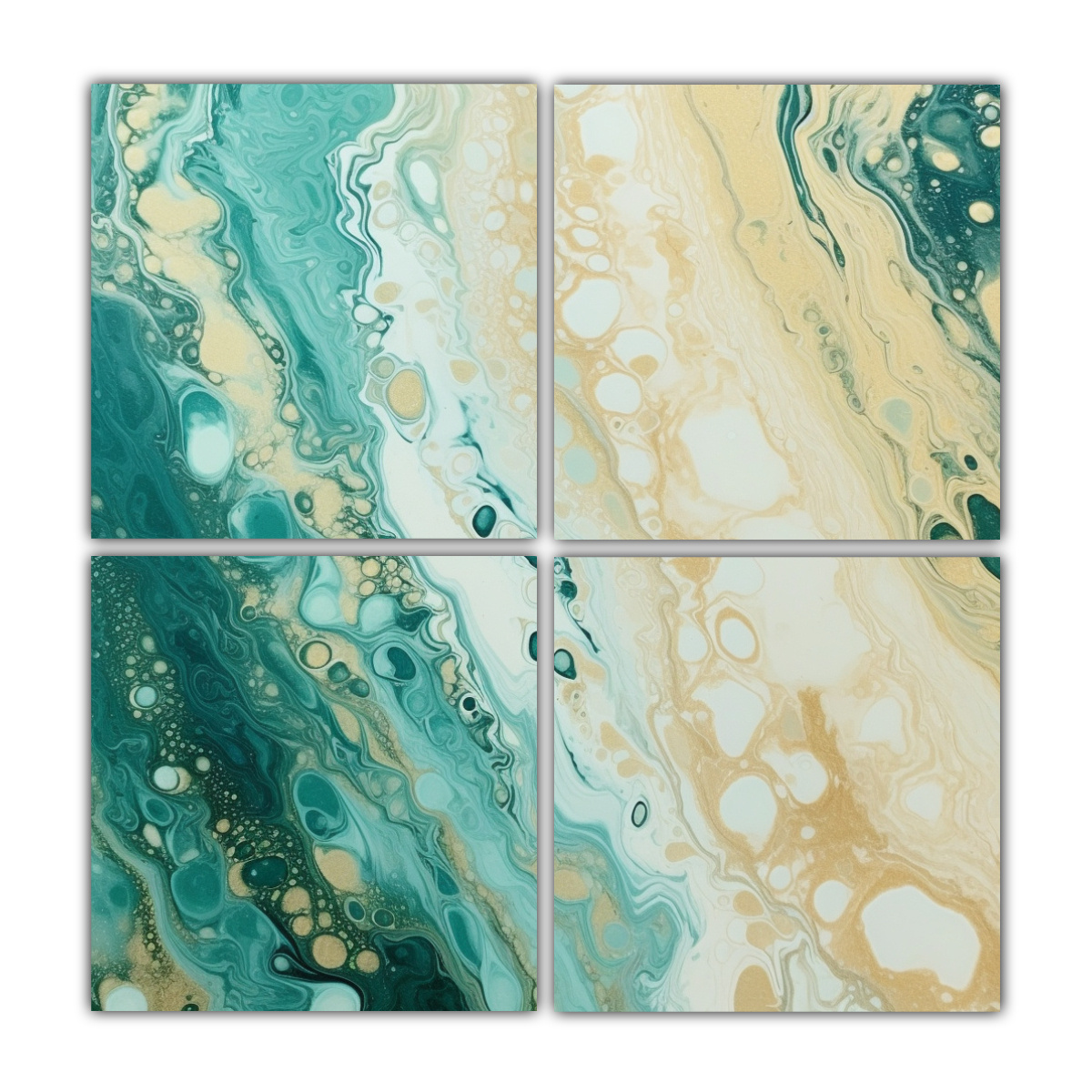 cuadros-modernos-composici-n-equilibrada-resina-fondo-crema-y-verde