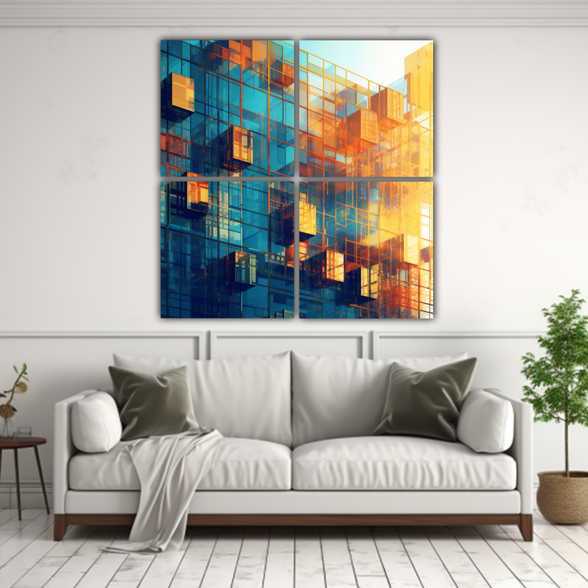 cuadros-modernos-de-interiores-con-ventanas-abstractas-surrealistas-arquitectura-glitch-y-luz-mbar-1-1