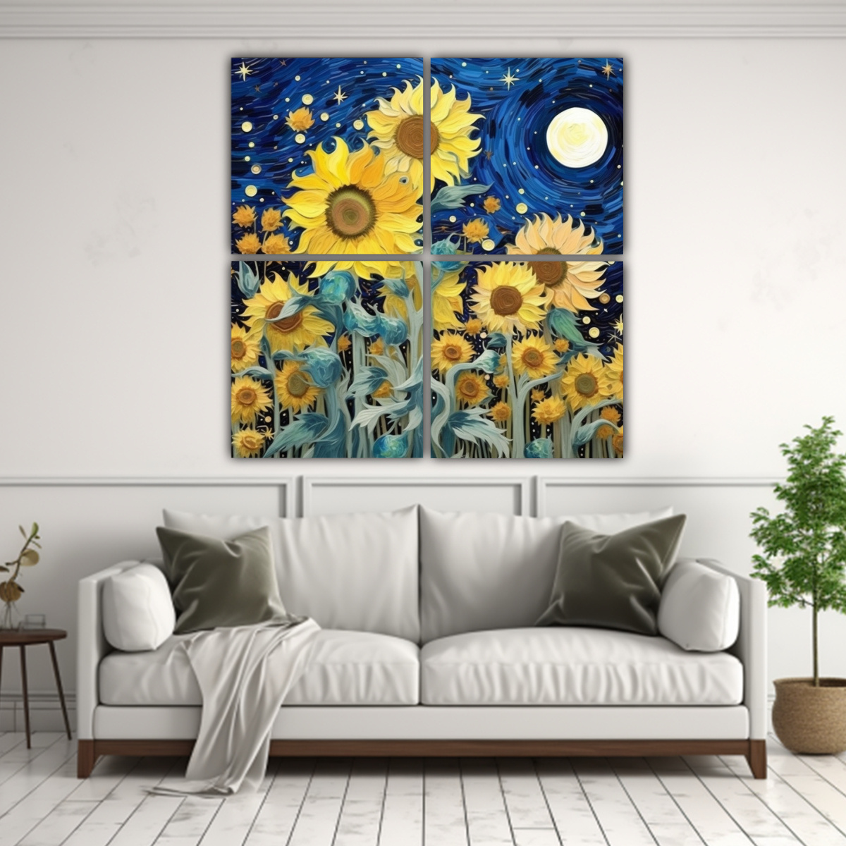 cuatro-artes-de-pared-dibujo-composici-n-estilo-girasoles-y-luna-de-van-gogh-1