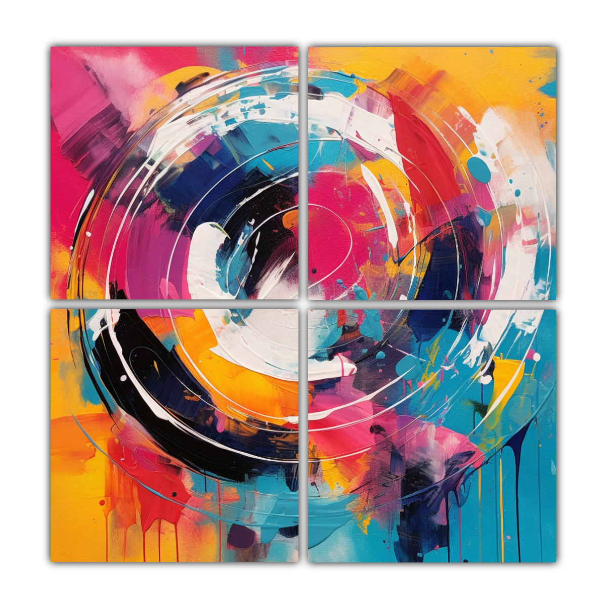 cuatro-artes-de-pared-estilo-galer-a-pinturas-abstractas-juguetonas-y-vibrantes-con-un-toque-moderno-