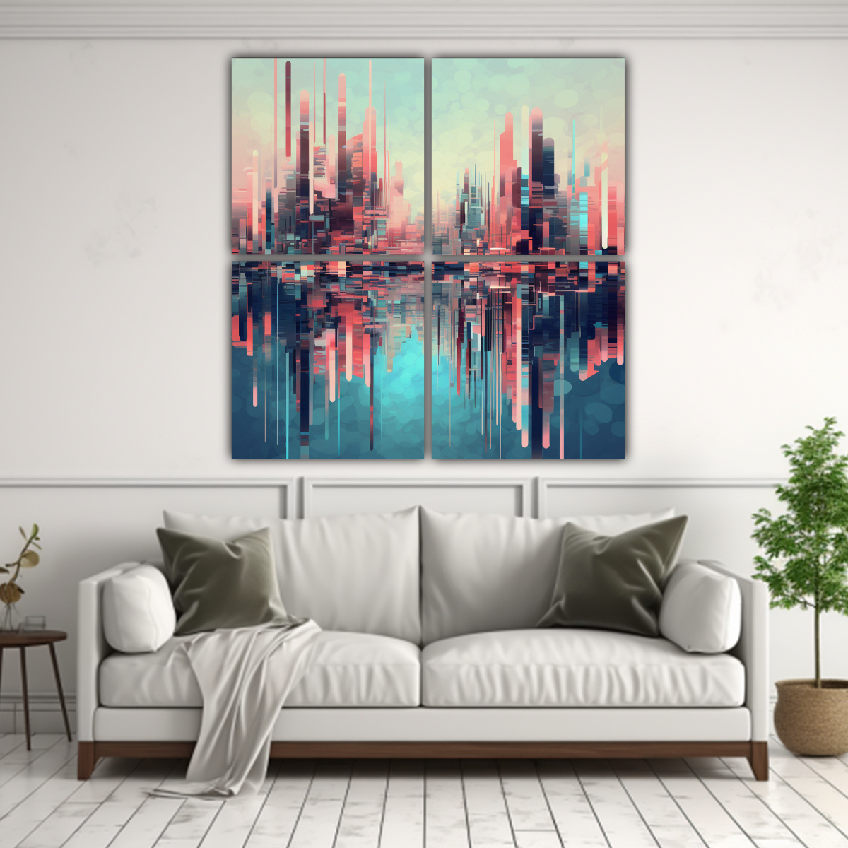 cuatro-artes-de-pared-luminosidad-geom-trica-ciudad-digital-1