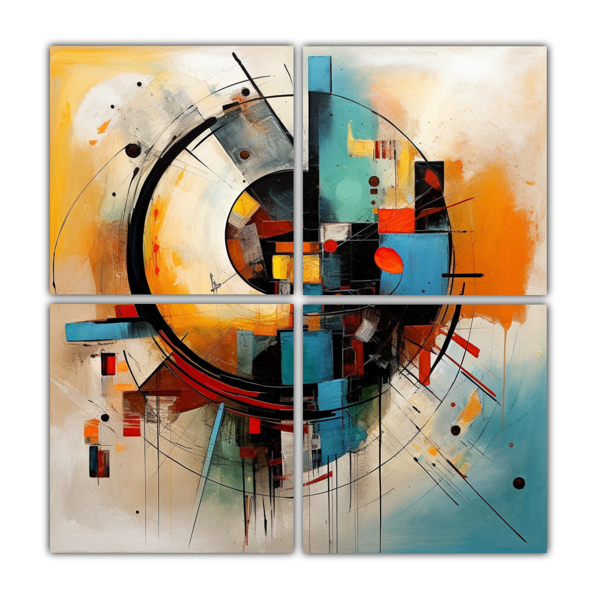 cuatro-artes-movimiento-clasico-pinturas-abstractas-modernas