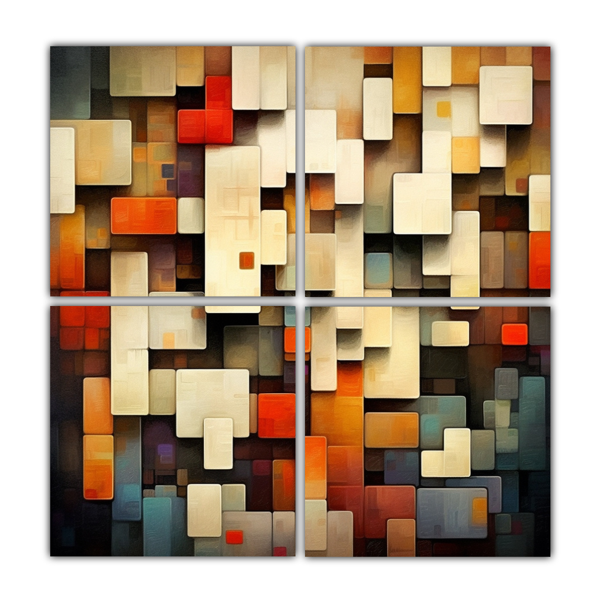 cuatro-canvas-inspirador-arte-escandinavo-con-armon-a-crom-tica-rectangular-y-cuadrada-matriz-tetr-gonos