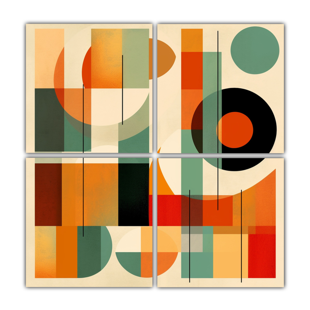 cuatro-canvas-vanguardia-elegancia-arte-formas-simples-pinturas-abstractas