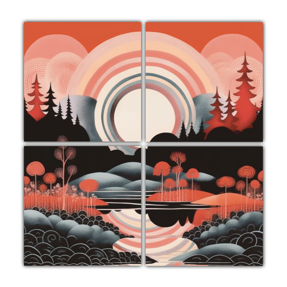 cuatro-composici-n-creativa-esquema-amanecer-impresi-n-merimekko-pinturas-decorativas