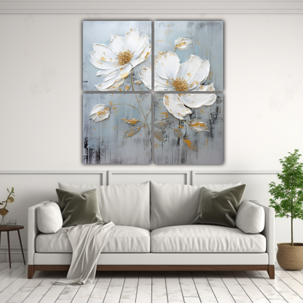 cuatro-composiciones-de-dibujo-profundidad-en-flores-blancas-y-plateadas-en-lienzo-1