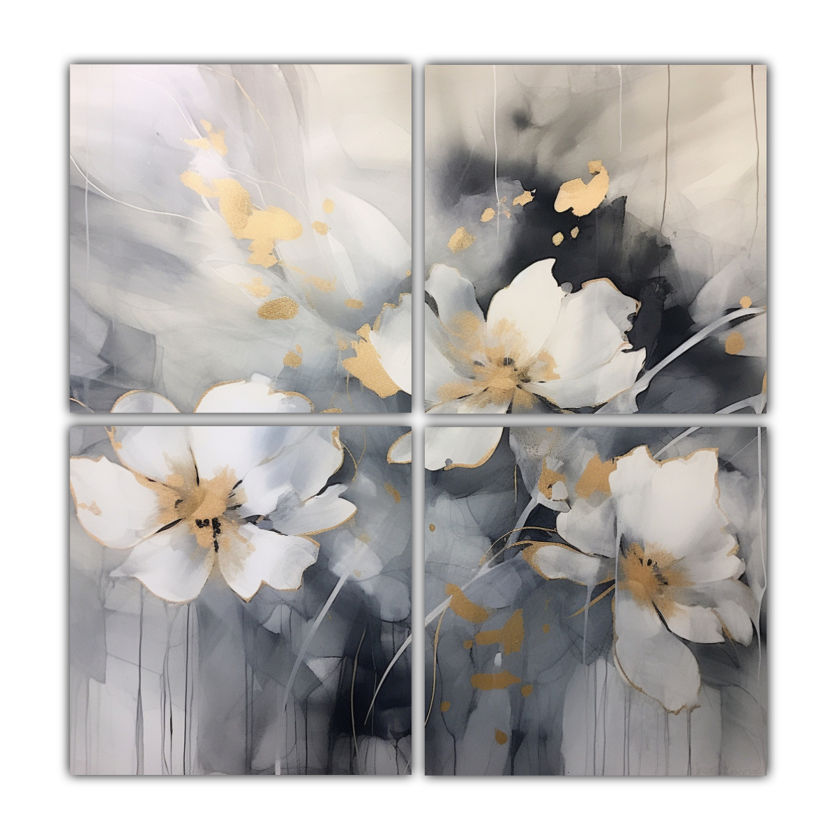 cuatro-composiciones-florales-en-abstracto-estilo-de-luz