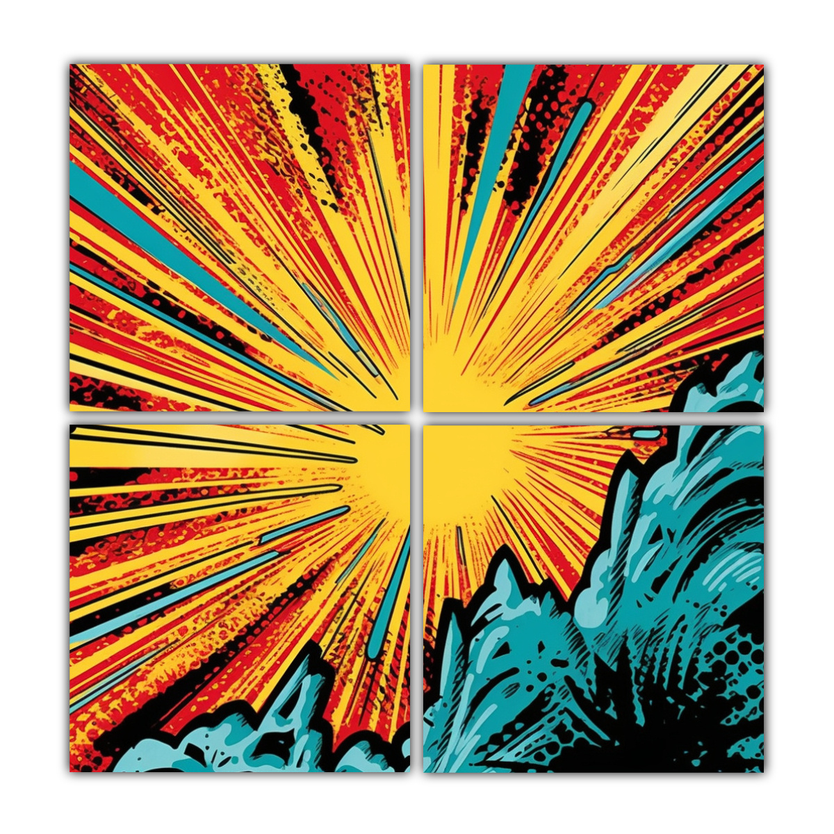 cuatro-composiciones-inspiradoras-de-expresividad-abstracta-con-estilo-de-c-mic-en-rayos-de-sol