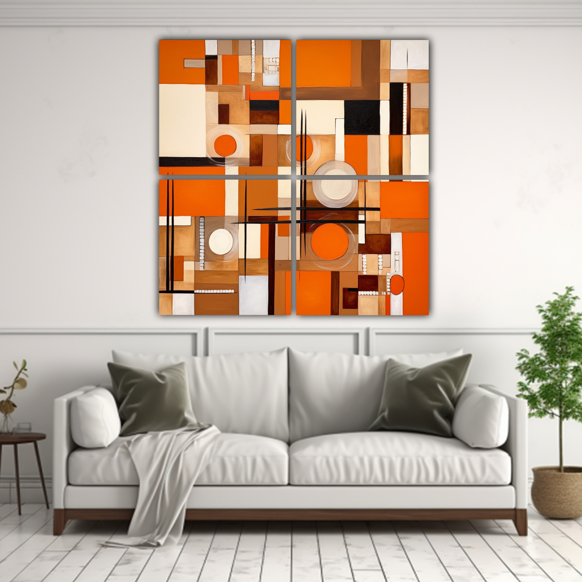 cuatro-composiciones-l-neas-llamativas-en-fondo-naranja-marr-n-y-blanco-1