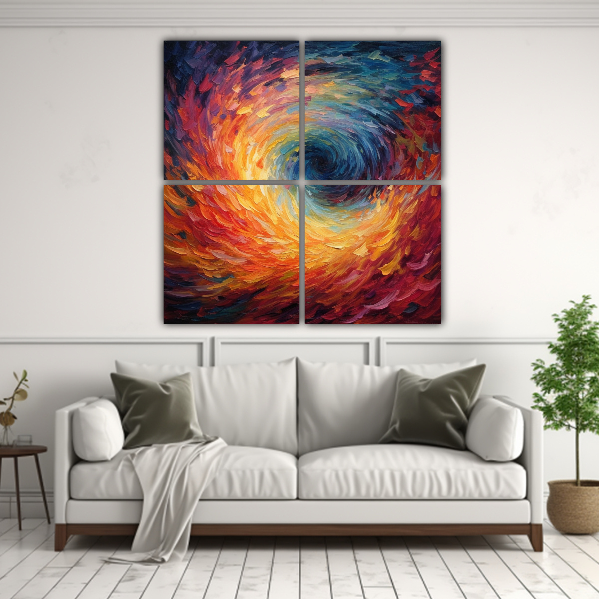 cuatro-cuadros-de-pared-con-l-neas-finas-v-rtice-de-colores-vibrantes-1