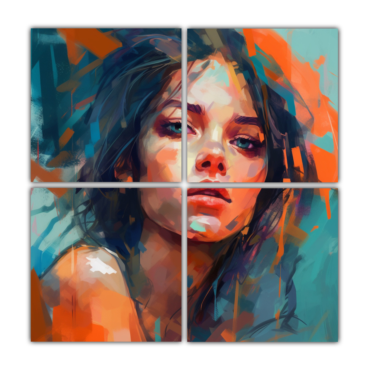 cuatro-cuadros-de-tela-concepto-nico-atractivos-y-hermosos-libres-del-dolor-gen-z