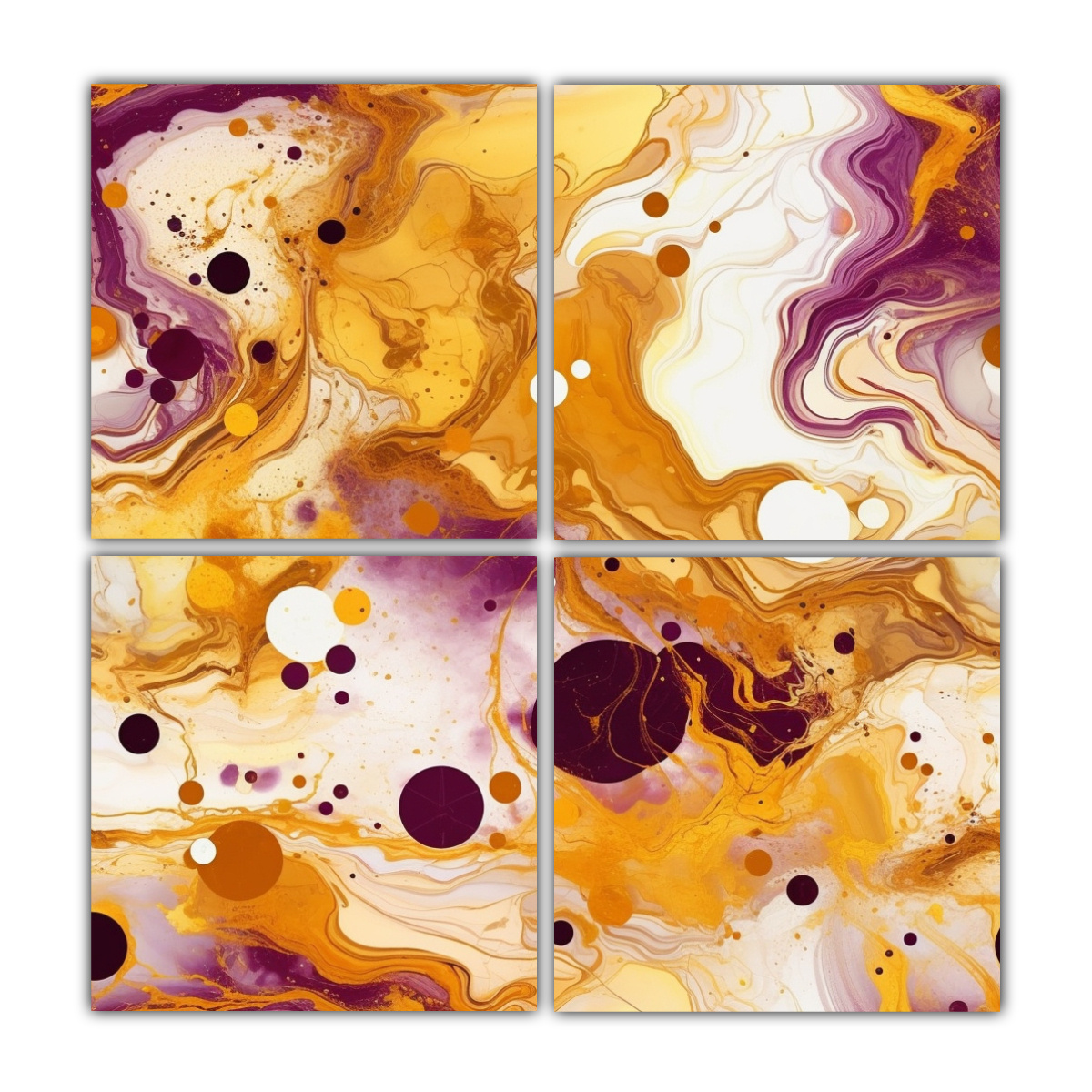 cuatro-cuadros-expresi-n-visual-m-rmol-remolinos-dorados-estilo-org-nico