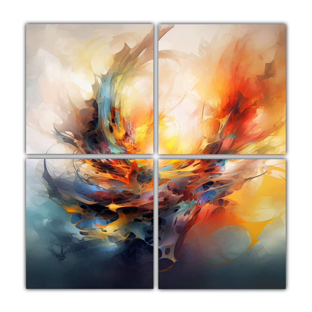 cuatro-cuadros-modernos-de-pared-abstractos-cielo-en-contraste