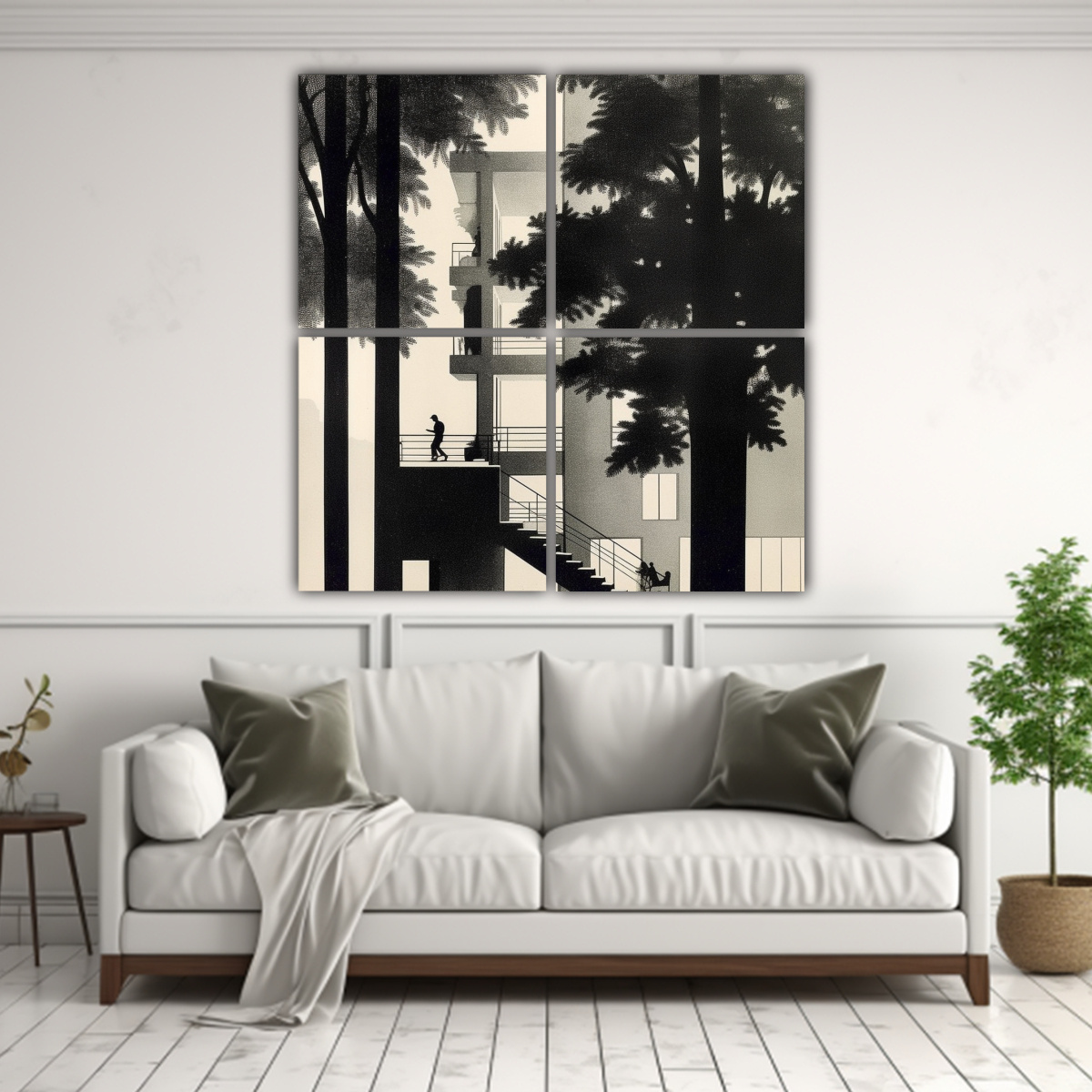 cuatro-cuadros-modernos-de-regalo-estilo-le-corbusier-y-fan-ho-con-follaje-1