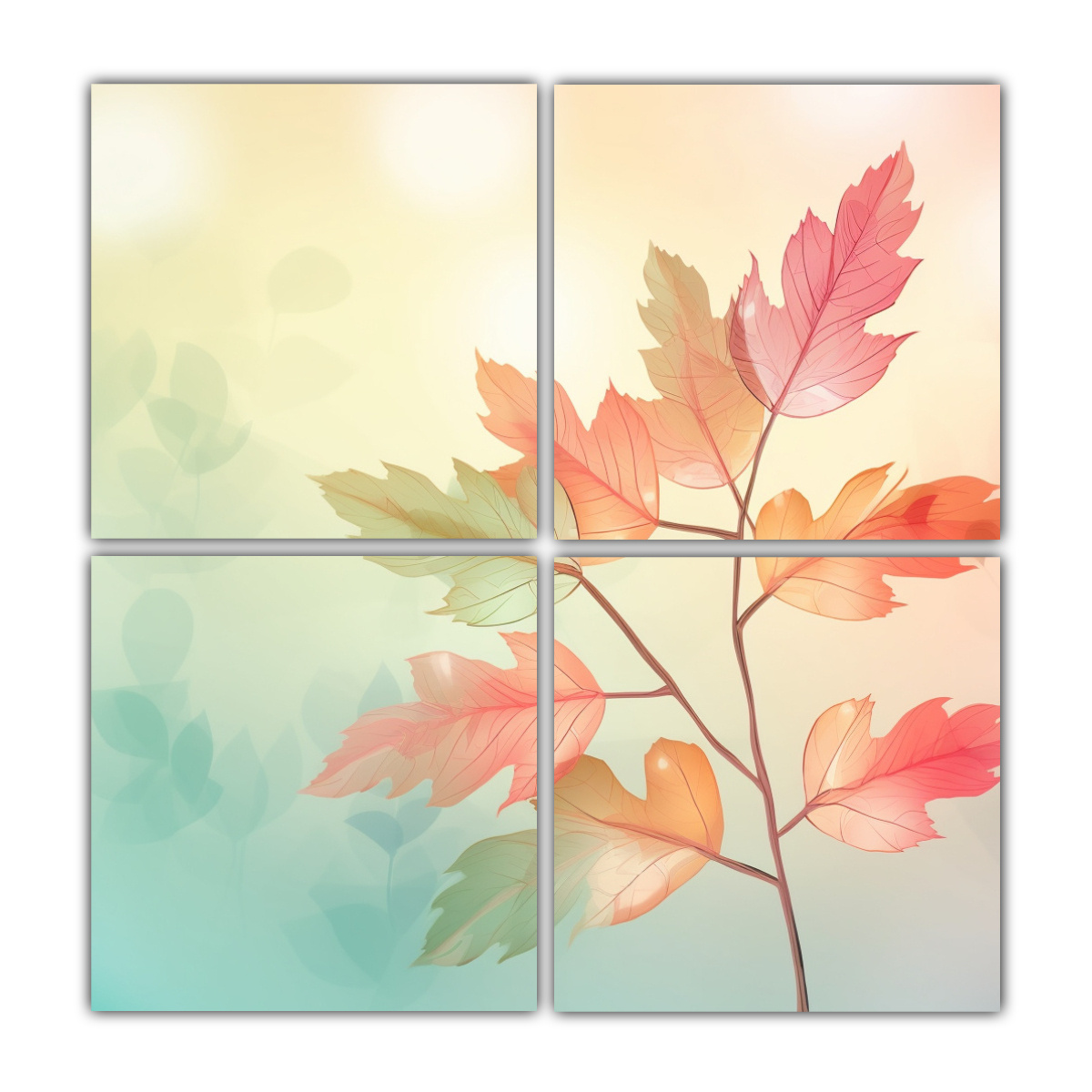 cuatro-cuadros-patron-urbano-en-fondo-gradiente-de-hojas-hermoso-estilo-pixar