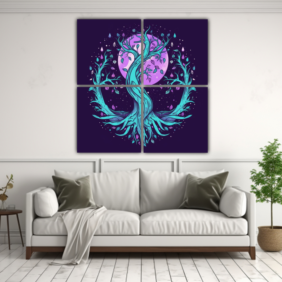 cuatro-cuadros-tonos-para-comedor-con-un-rbol-de-la-vida-en-estilo-de-dibujos-animados-frente-a-una-media-luna-1-1