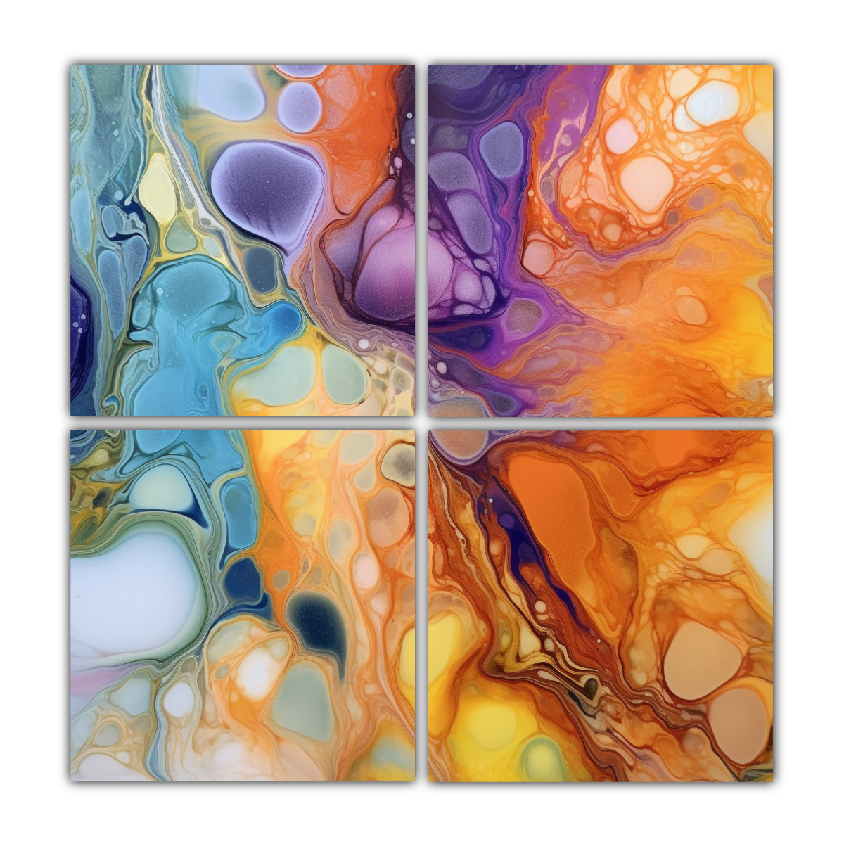 cuatro-lienzos-abstracci-n-sensibilidad-art-stica-pintura-abstracta-de-lujo-natural-en-alcohol