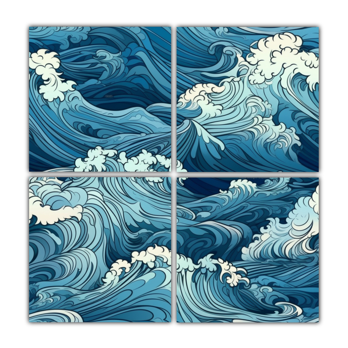 cuatro-lienzos-abstractos-de-exuberantes-olas-del-oc-ano-con-detalles-intrincados