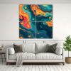 cuatro-lienzos-abstractos-multicolores-equilibrio-intenso-de-fondo-fluido-teal-naranja-1