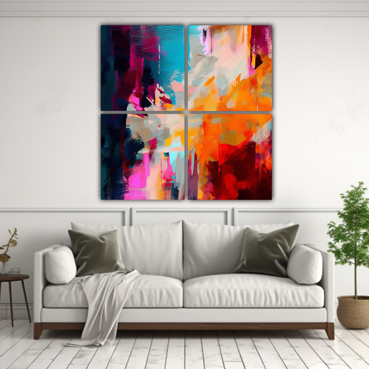 cuatro-lienzos-calidos-originalidad-en-dise-os-de-salpicaduras-de-color-y-posiblemente-formas-pinturas-en-leo-1-1