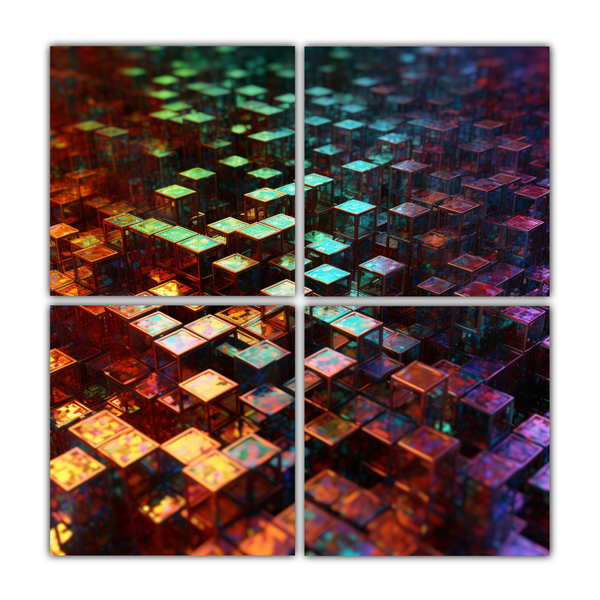 cuatro-lienzos-composici-n-infinitamente-compleja-sistema-nervioso-multicolor