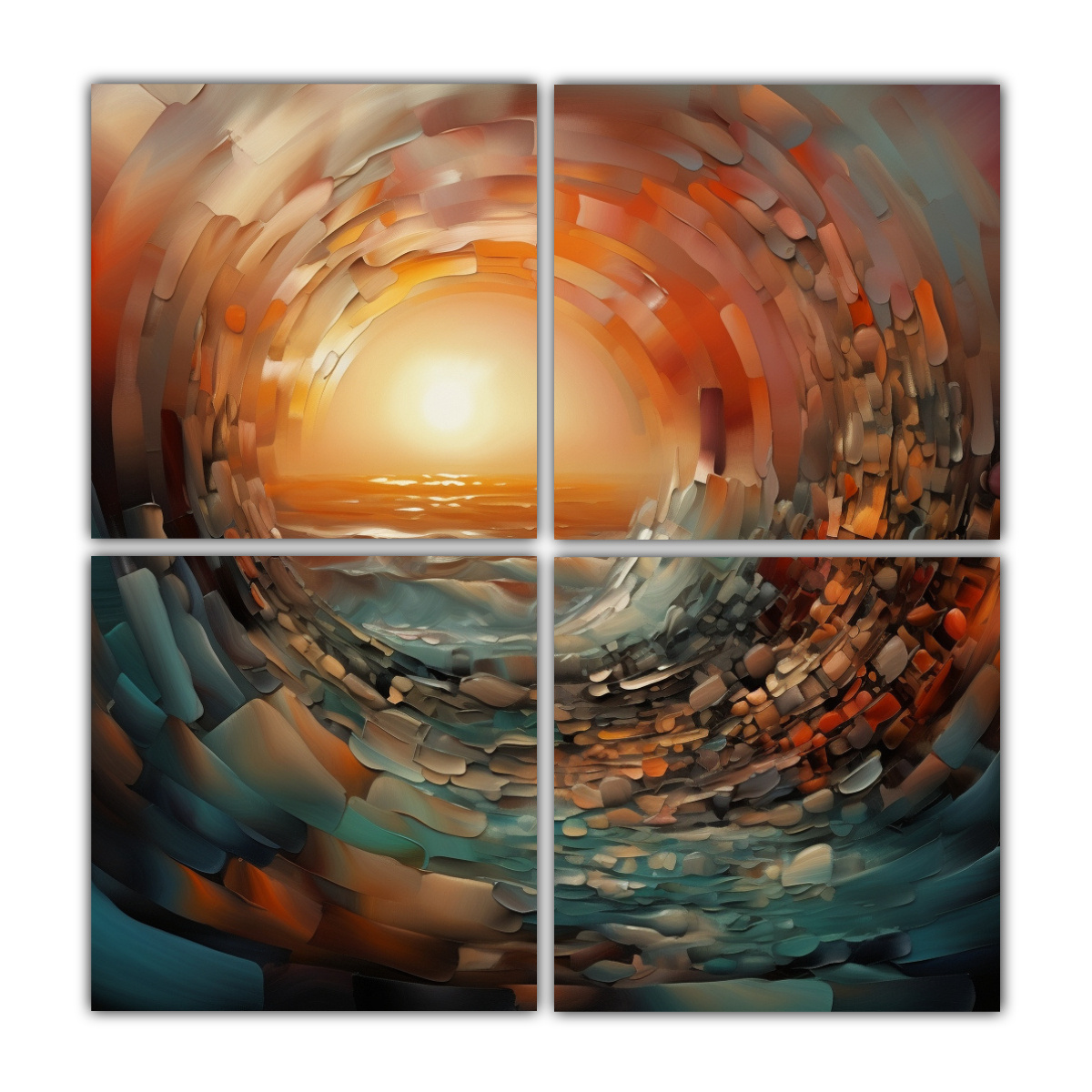 cuatro-lienzos-cuadro-impresionante-de-paisaje-marino-al-atardecer