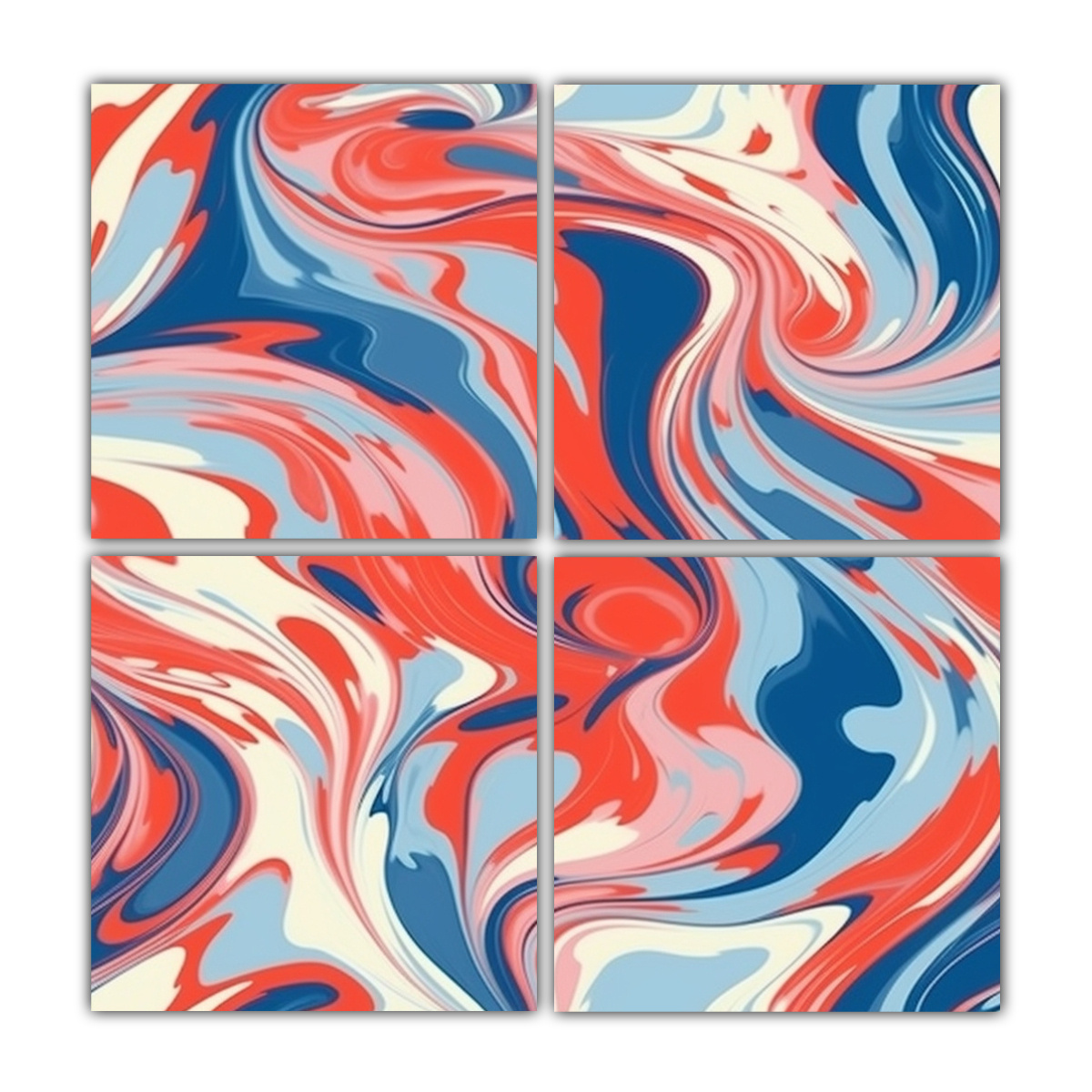 cuatro-lienzos-de-tela-calidos-abstractos-street-art-con-efecto-marmolado-y-colores-retorcidos-a-