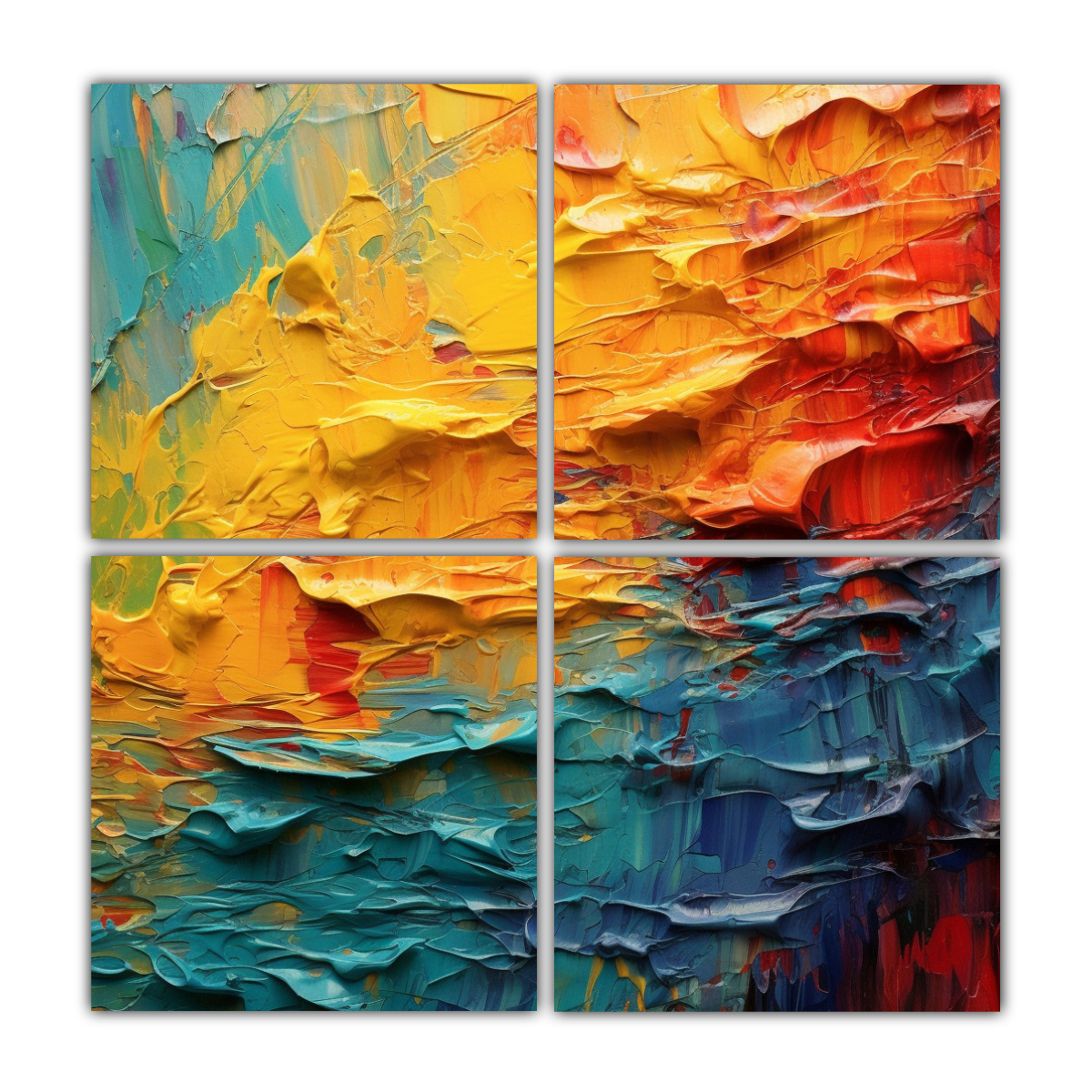 cuatro-lienzos-de-tela-forma-perspectiva-arte-moderno-textura-colorida