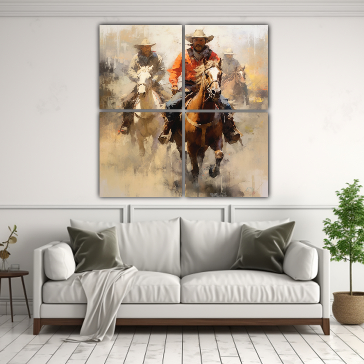 cuatro-lienzos-de-tela-inspiracion-adorno-pintura-cowboy-estilo-jai-johnson-richar-1