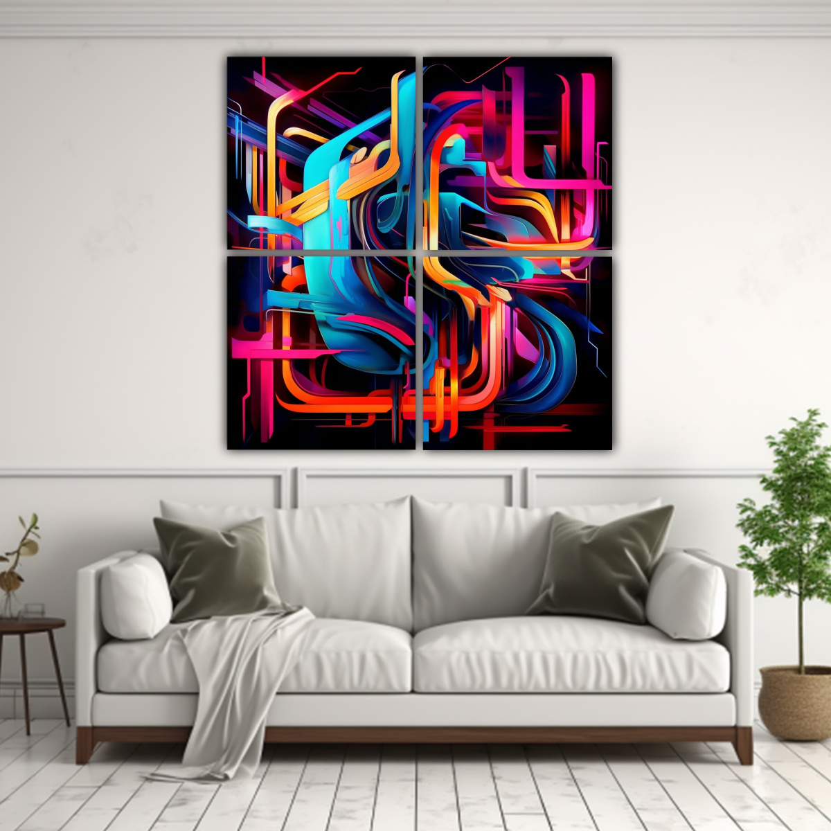 cuatro-lienzos-de-tela-tem-tica-abstracta-en-neon-1