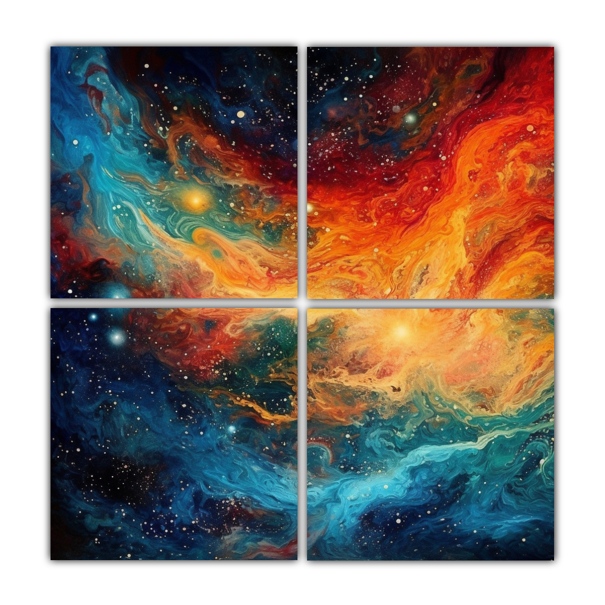 cuatro-lienzos-dise-o-est-tica-arte-abstracto-galaxia