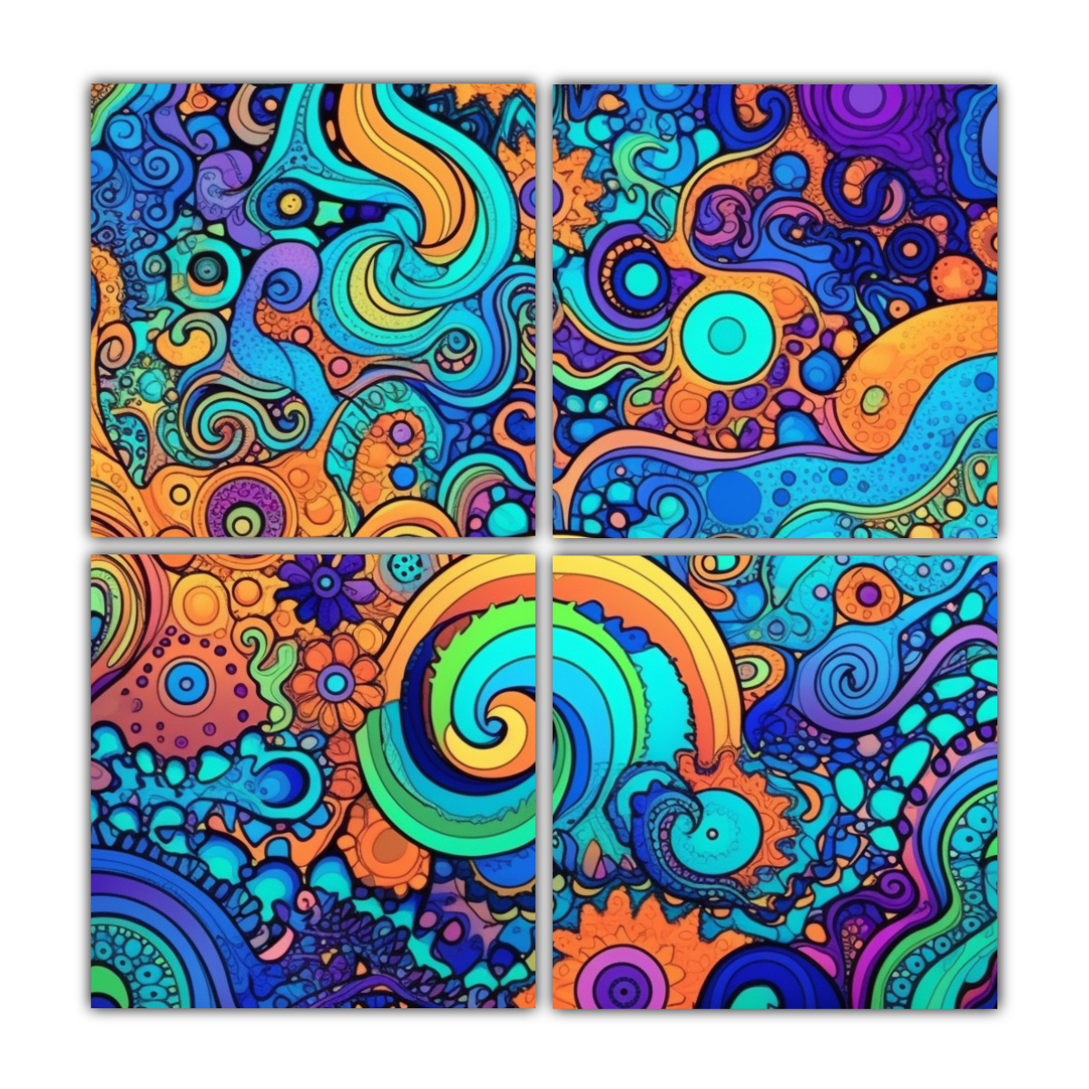 cuatro-lienzos-intensidad-countess-con-patrones-psicod-licos-funky-que-se-entrelazan-en-cada-uno