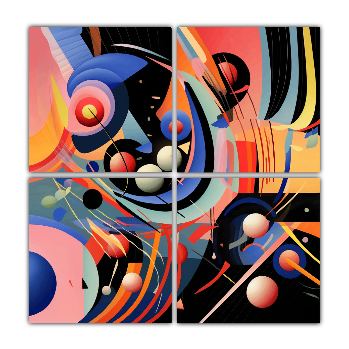 cuatro-lienzos-tela-impreso-belleza-abstracto-dibujo-animado-antiversimilitud