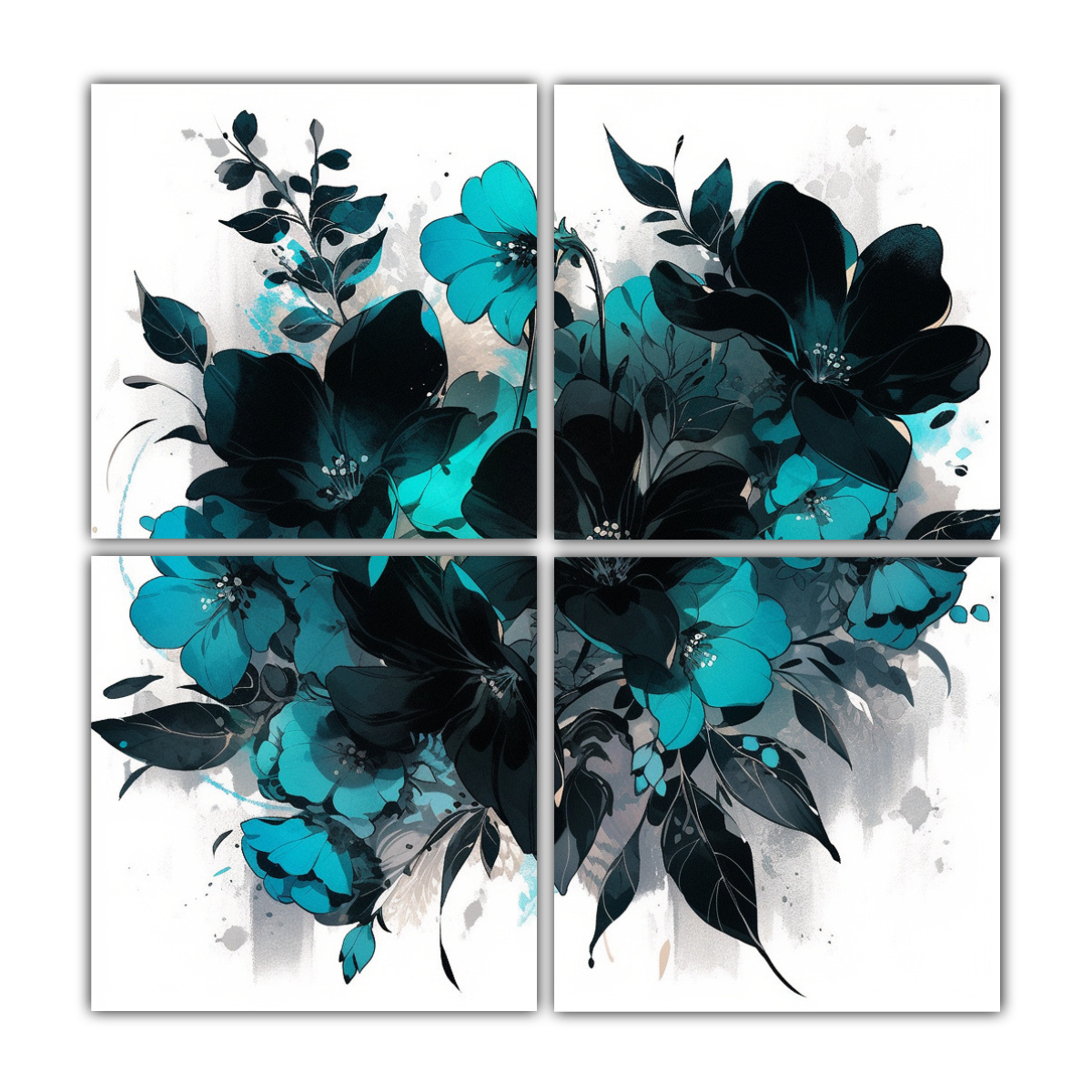 cuatro-lienzos-turquesa-y-negro-estilo-neonoir-de-alta-calidad-para-decoraci-n-de-estilo-maestra