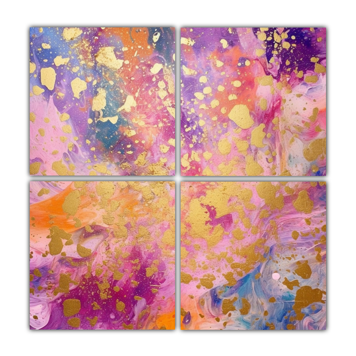cuatro-pinturas-de-pared-de-alta-calidad-con-textura-y-fondo-multicolor-con-detalles-en-oro