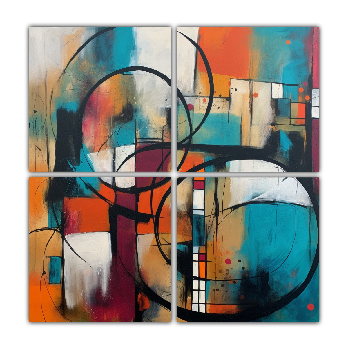 cuatro-telas-en-bastidor-abstracto-actuales-para-decoraci-n-moderna-y-contempor-nea