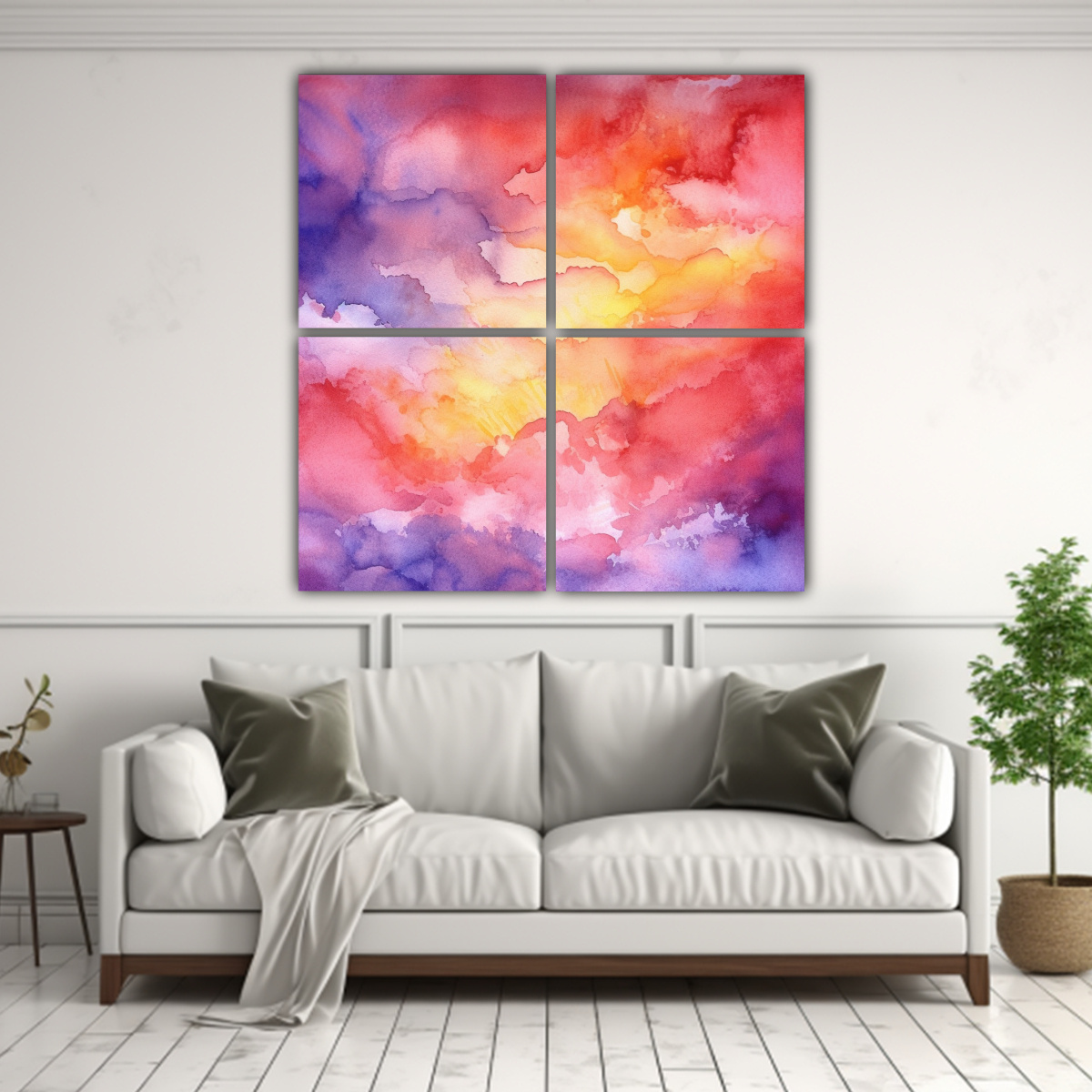 cuatro-telas-en-bastidor-abstracto-intenso-multicolor-fondo-acuarela-abstracta-del-atardecer-cielo-naranja-p-1