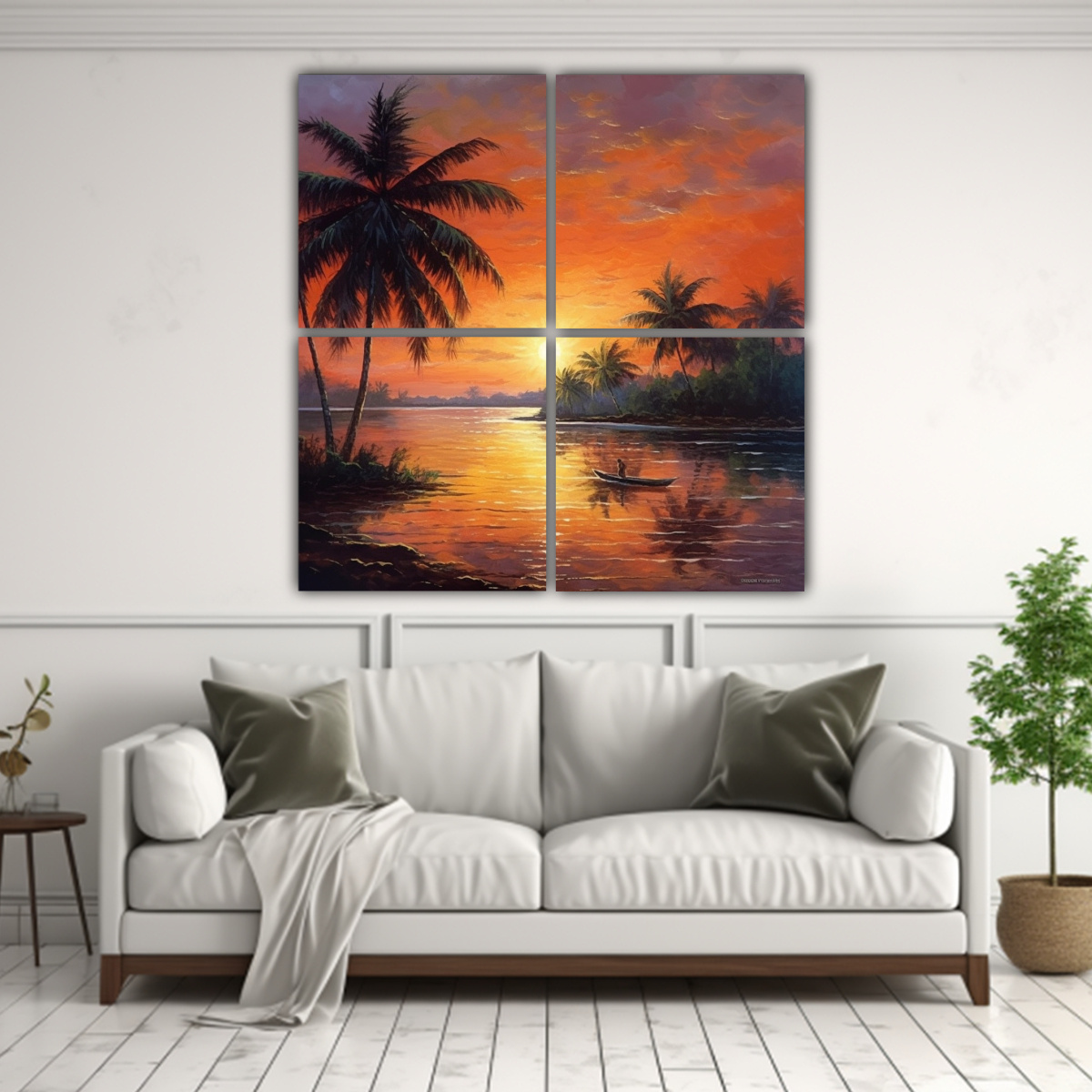 cuatro-telas-en-bastidor-con-dise-o-estrellados-pintura-al-leo-playa-tailandesa-palmera-atardecer-1-1