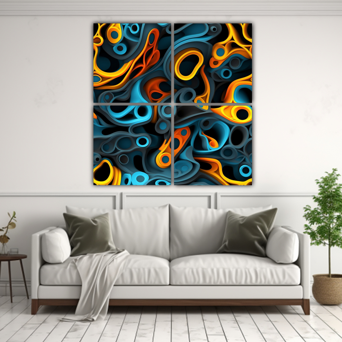 cuatro-telas-en-bastidor-con-textura-biom-rfica-en-capas-m-ltiples-cortadas-en-papel-negro-1